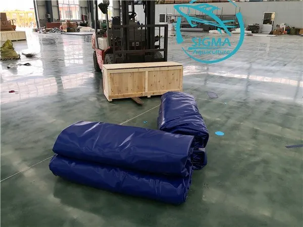 PVC fish tank liners packed for container shipment