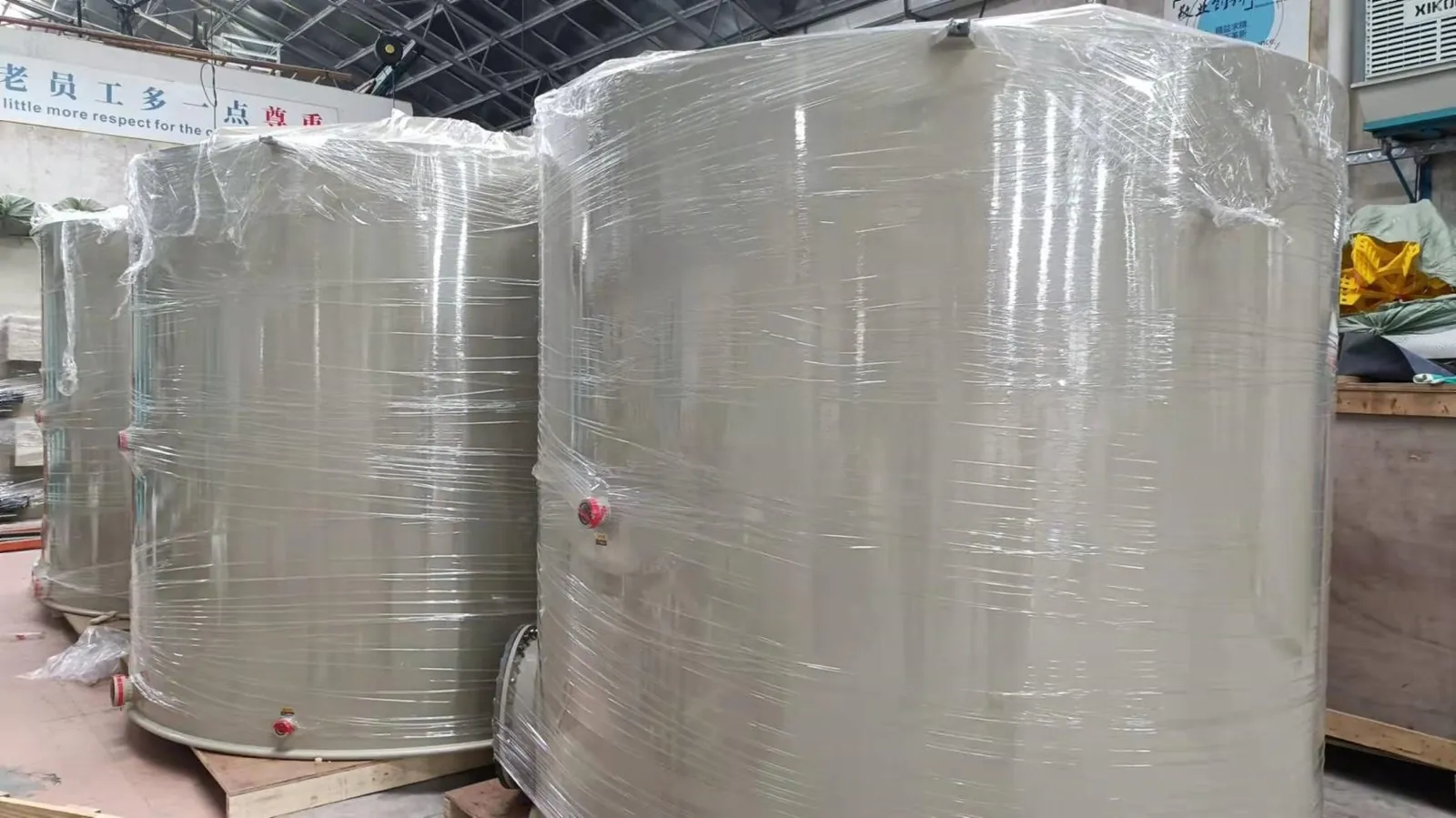 RAS system packed for export shipment